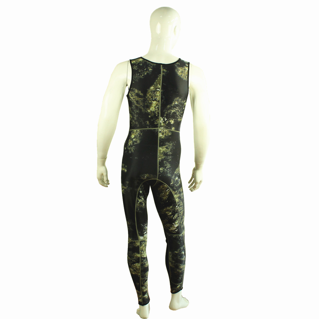 3MM Camouflage tweedelig onderwatervissers Wetsuit met dubbele nylon verblindende stiksels voor heren