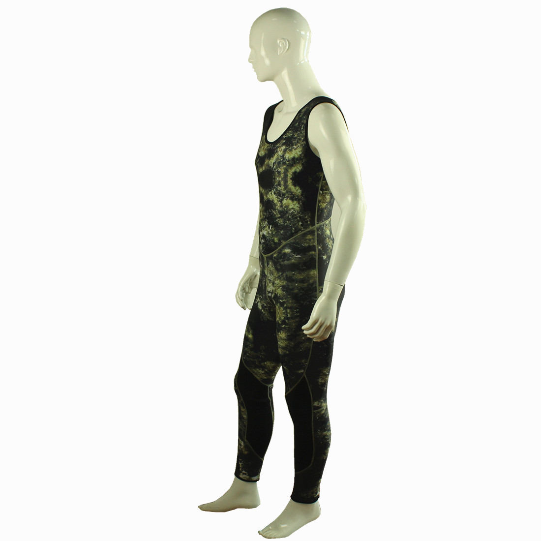 3MM Camouflage tweedelig onderwatervissers Wetsuit met dubbele nylon verblindende stiksels voor heren