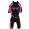 2,5 mm SCR-neopreen met nylon YKK-rits aan de achterkant, plat slot Roze en gele kleuren wetsuit-shorty