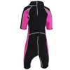 2,5 mm SCR-neopreen met nylon YKK-rits aan de achterkant, plat slot Roze en gele kleuren wetsuit-shorty